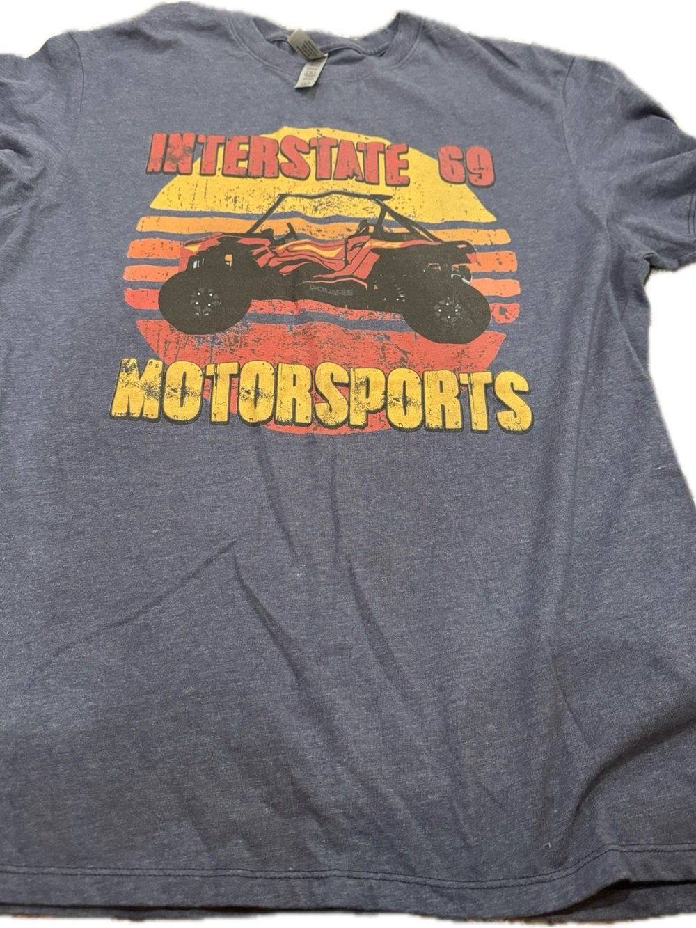 Blue Tee Interstate 69 Go Motorsports Blue Men’s Size Large